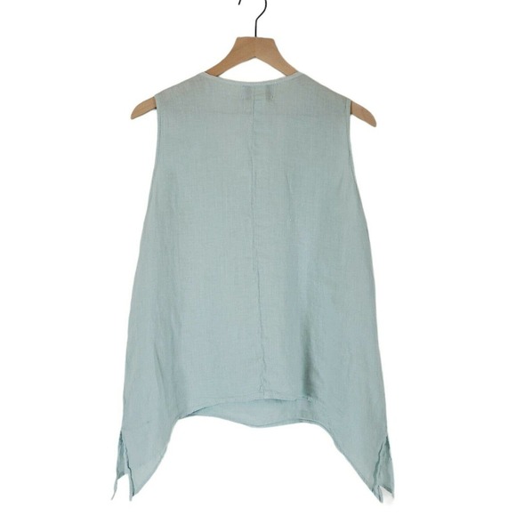 LA Fixsun Linen Size S Sleeveless Top Lagenlook - Picture 3 of 8